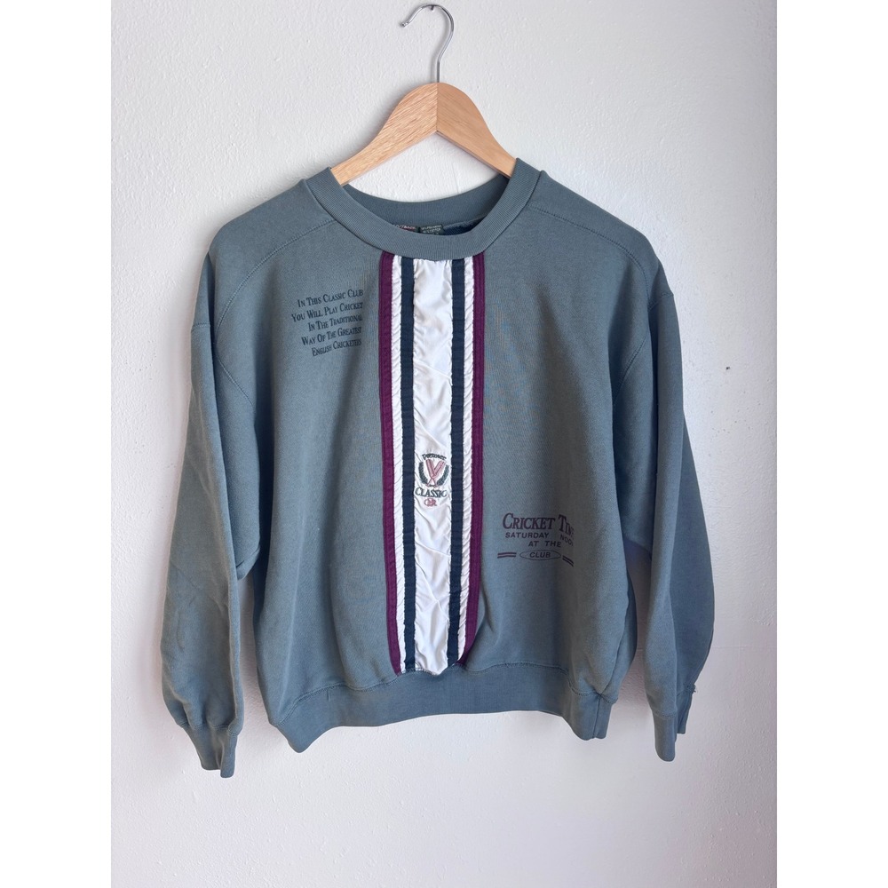 Vintage Outback Red Cricket Club Sweatshirt‎ Sage Green 90s Crewneck Mens Medium